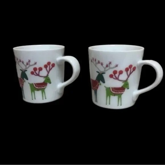 EUC Crate & Barrel 2014 Jen Bowers Christmas mugs - Picture 10 of 10